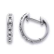 14K White Gold Fancy Diamond Earrings .21ctw