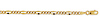 3.5mm 14K Gold Stamped Figaro Chain