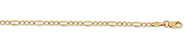 3mm 14K Gold Stamped Figaro Chain