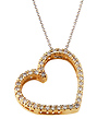 14K Diamond Heart Pendant Necklace