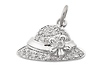 Diamond Hat Flower Pendant