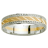 14k Two Tone Gold 5.0mm Wedding Band