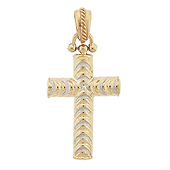 Two Tone Swirl Italian Cross