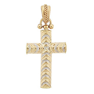 Two Tone Swirl Italian Cross