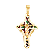 Colored Crucifix Charm