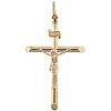 Extra Large Classic 14K Yellow Gold Italian Crucifix Pendant