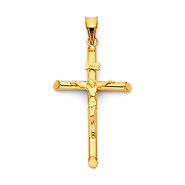 14K Classic Italian Crucifix Pendant