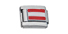 Flag Red White Italian Charm