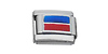 Flag Blue Red Italian Charm