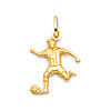 14K Running Soccer Player Charm