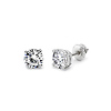 14K 4 Prong Round Solitaire Diamond Stud Earrings 0.65ctw