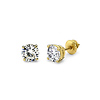 14K 4 Prong Round Solitaire Diamond Stud Earrings 0.65ctw