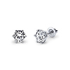 14k 6 Prong Round Solitaire Diamond Stud Earrings 0.65 ctw