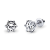 14k 6 Prong Round Solitaire Diamond Stud Earrings 1.25ctw