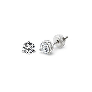 14K 3 Prong Round Solitaire Diamond Stud Earrings 0.25ctw