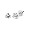 14K 3 Prong Round Solitaire Diamond Stud Earrings 0.65ctw