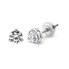 14K 3 Prong Round Solitaire Diamond Stud Earrings 1.00ctw
