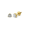 14K 3 Prong Round Solitaire Diamond Stud Earrings 0.20ctw