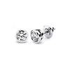 14K Bezel Set Round Solitaire Diamond Stud Earrings 0.65ctw