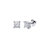14K 4 Prong Princess Solitaire Diamond Stud Earrings 0.25ctw