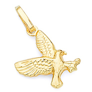 14K Yellow Gold Hawk Pendant