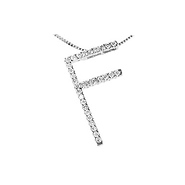Diamond Initial F Charm Necklace