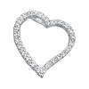 Silver Heart CZ Pendant
