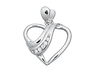 Silver Heart CZ Pendant