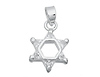 Silver CZ April Birthstone Star of David