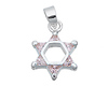 Silver CZ October Birthstone Star of David