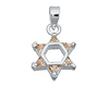 Silver CZ November Birthstone Star of David