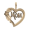 Heart Mom Flower Charm