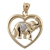 Elephant Heart Charm