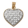 White Pave Heart Charm