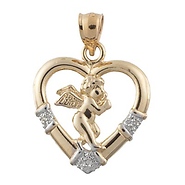Angel Heart Pave Charm