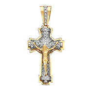 CZ Pave Crucifix Pendant