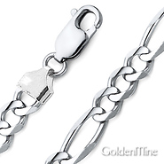 15mm Silver Figaro Chain