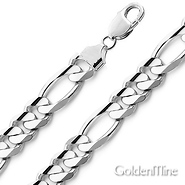 12mm Silver Figaro Chain