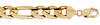 14mm 14K Gold Figaro Chain