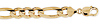 11mm 14K Gold Figaro Chain