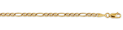 3mm 14K Gold Figamariner Chain