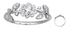 Silver Flower CZ Ring