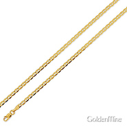 3mm 14K Gold Mariner Chain