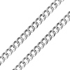 8mm Concave Curb Cuban Link Men's Silver Chain Necklace