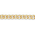 3.5mm 14K Gold Yellow Pave Curb Cuban Link Chain