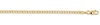 3.5mm 14K Gold Yellow Pave Curb (Cuban) Chain