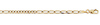 3mm Unique Figaro Curb 14K Yellow Gold Chain Necklace