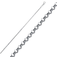 1mm Silver Rolo Chain