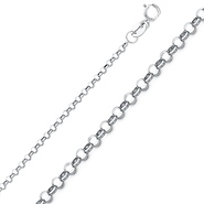3mm Silver Rolo Chain