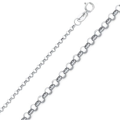 3mm Silver Rolo Chain